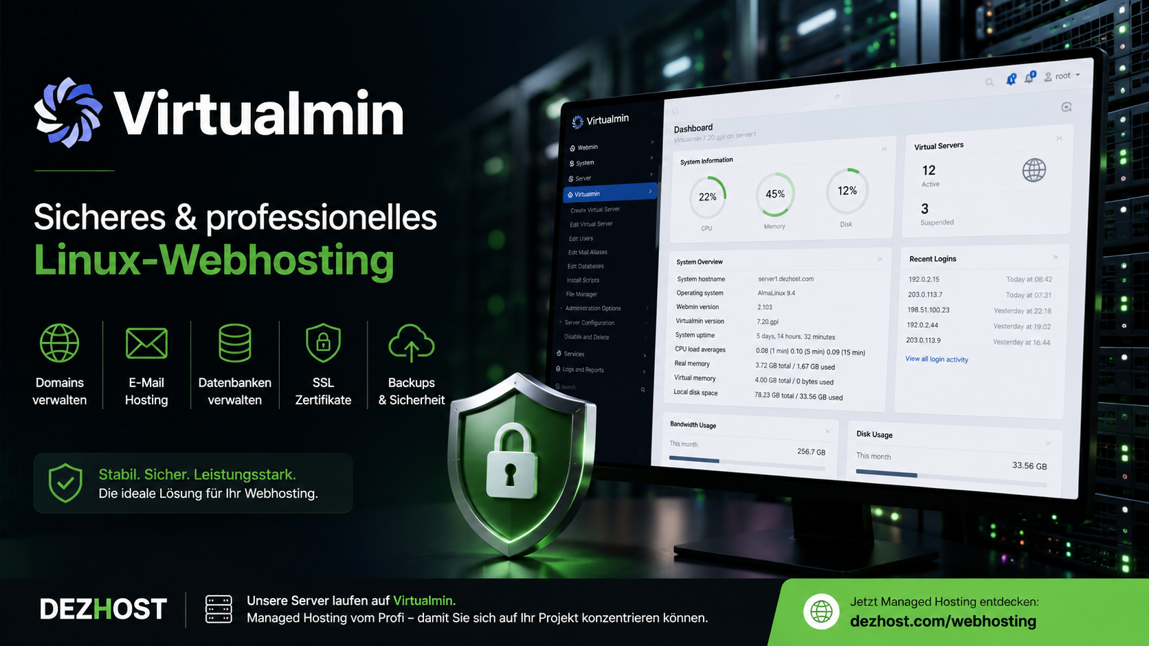 Virtualmin: Die leistungsstarke und sichere Alternative für professionelles Webhosting